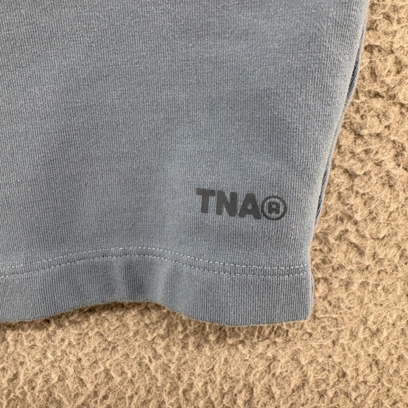 Aritzia TNA Chill Baby Tee Slate Blue Crop Top Suze Small - Picture 6 of 8